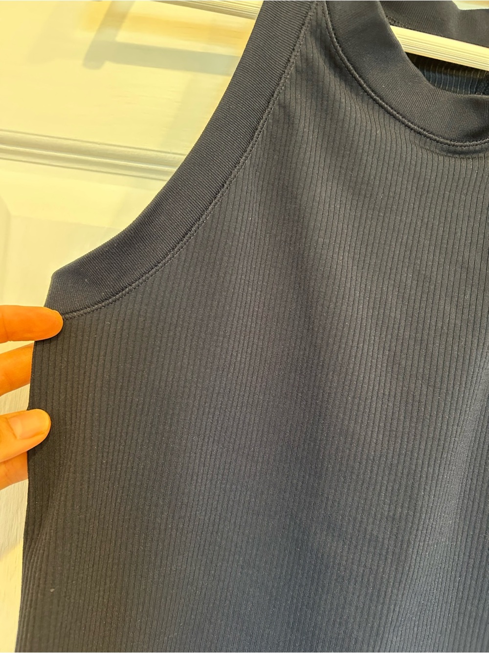 Athleta Ribbed Racerback Tank Top - Navy, small - Picture 3 of 3